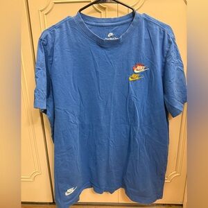 Nike Stitch Logo Men's Tee in Vibrant Blue LARGE